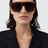 Linea Oversized Sunglasses - Tortoiseshell/Grey