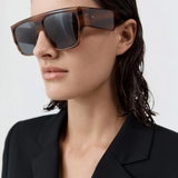 Linea Oversized Sunglasses - Tortoiseshell/Grey