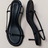 Petit Belt Sling Back Heel - Black