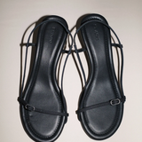 Petit Belt Sling Back Heel - Black