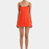 Poppy Contoured Mini Dress - Tangerine