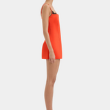 Poppy Contoured Mini Dress - Tangerine