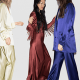 Bias Cut Pants - Purple Rain