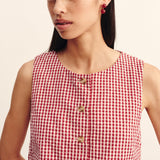 Rio Top - Red Gingham