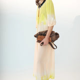 Silk Shirt Dress - Keffir/Sand