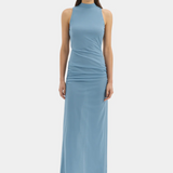 Ruby Open Back Gown - Aqua