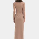 Ruby Draped Gown - Light Tan