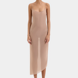 Ruby Draped Gown - Light Tan