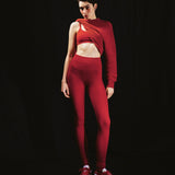Classic Wool Legging - Crimson