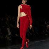 Classic Wool Legging - Crimson