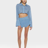 Lumiere Lurex Shorts - Crystal