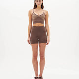 Ryo Wool Rib Crop - Mocha