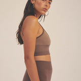 Ryo Wool Rib Crop - Mocha