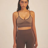 Ryo Wool Rib Crop - Mocha