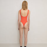 Classic Wool Bodysuit - Papaya