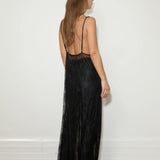 Lace Longline Cami - Black