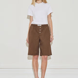 Longline Cotton Short - Chocolate