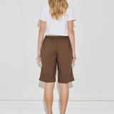 Longline Cotton Short - Chocolate