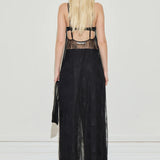 Lace Longline Cami - Black