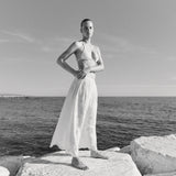 Broderie Midi Skirt - White