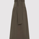 Gathered Strapless Tie Back Dress - Khaki