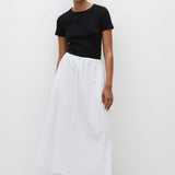 Drawcord Skirt - White