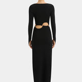 Salvador Beaded Long Sleeve Dress - Black