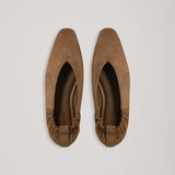 Brie Flat - Cognac Suede