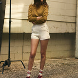 Classic Knit Sweater - Tan Fleck