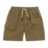 Army Cargo Linen Shorts - Green