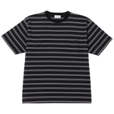 Multi Striped Relaxed Short Sleeve Tee - Black