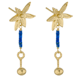 Vittoria Earrings with Lapis Lazuli - 18K Gold Plated