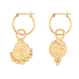 Gorgoneion Lion Hoops - 18K Gold Plated