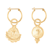Gorgoneion Lion Hoops - 18K Gold Plated