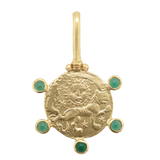Jahangir Pendant With Green Onyx - 18k Gold Plated