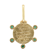 Jahangir Pendant With Green Onyx - 18k Gold Plated