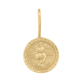Sacre Coeur Flames Pendant - 18K Gold Plated