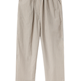 Cotton Silk Paper Bag Pants - Slate Stripe