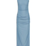Ruby Open Back Gown - Aqua
