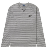 Striped Waffle Relaxed Long Sleeve Tee - Ivory