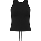 Soft Jersey Halter Top - Jet Black