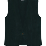 Twill Slouch Vest Black