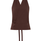 Halter Wrap Top - Liqueur