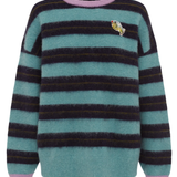 Domenica Teal Stripe Sweater