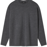 Reid Crew Knit - Mid Grey Melange