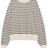 Dean Sweatshirt - Black Stipe W/French Terry