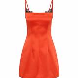 Poppy Contoured Mini Dress - Tangerine