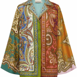 Clemenza Spliced Silk Shirt