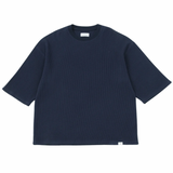 Waffle Half Sleeve Tee - Navy