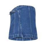 Belted Denim Top - Indigo